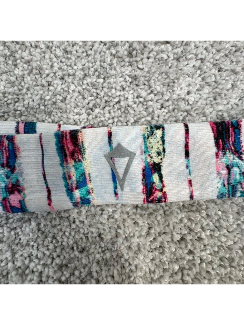 Lululemon Ivivva Headband Girls One Size Stripes Multi-colored flaw